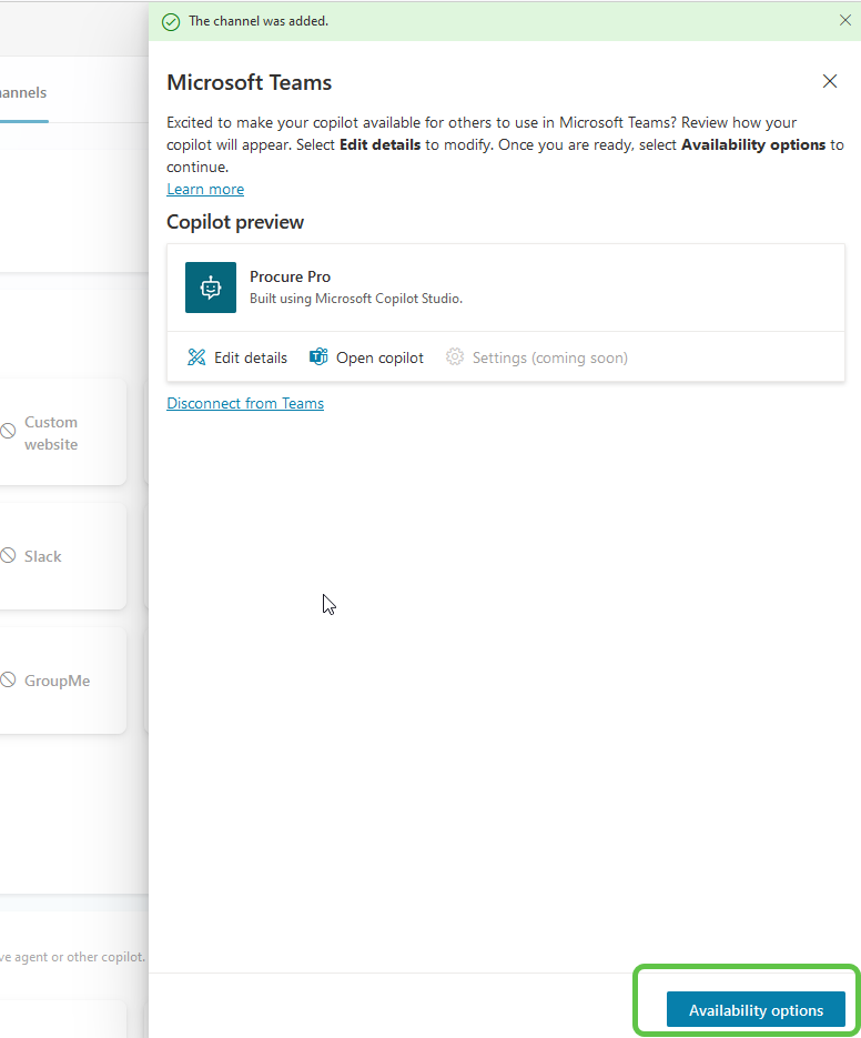 Availability Options